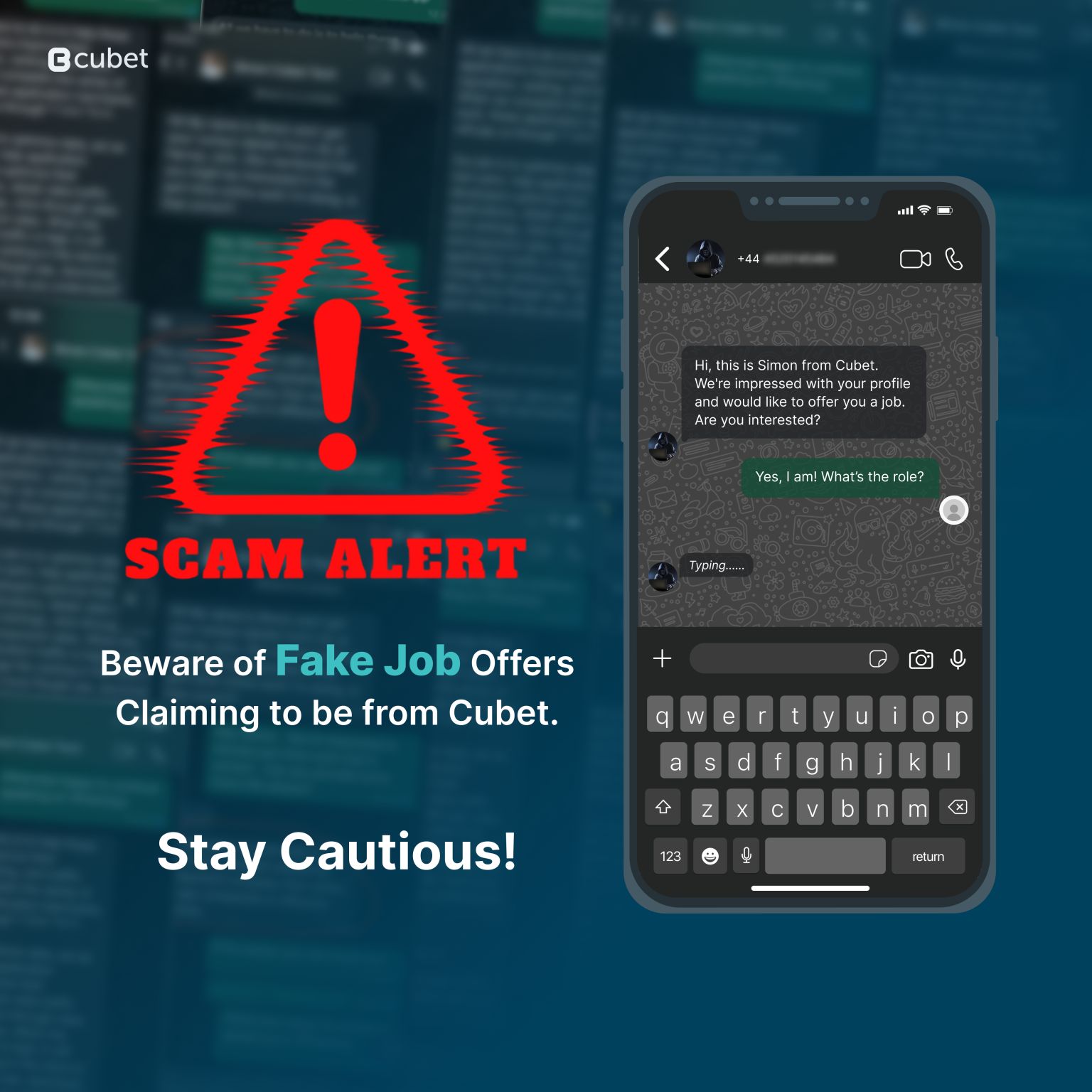 Beware of Fraudulent Job Offers & Misuse of Cubet's Name & Logo