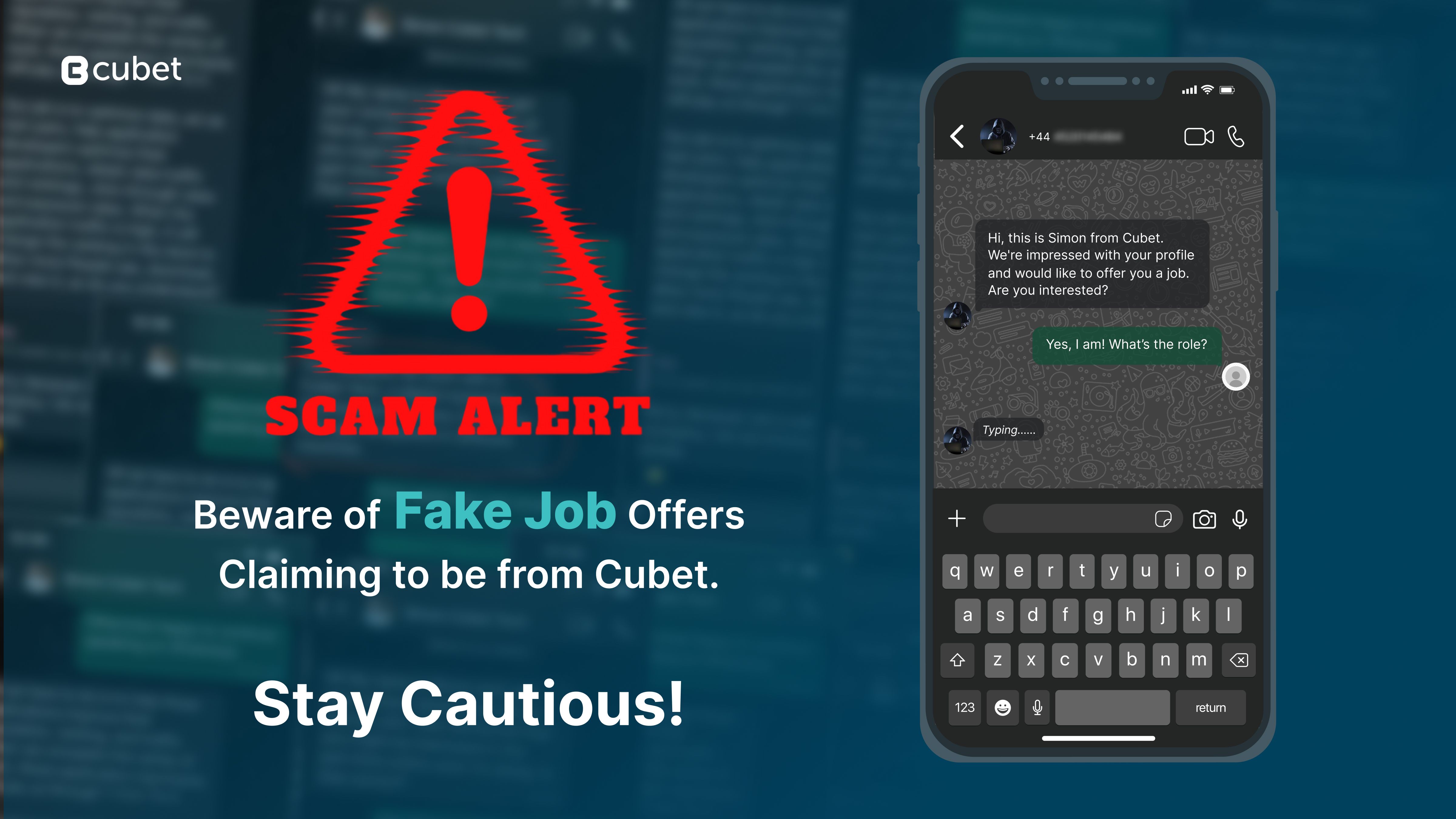 Beware of Fraudulent Job Offers & Misuse of Cubet's Name & Logo